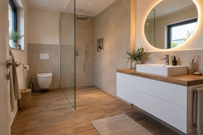 Warme Holzoptik am Boden